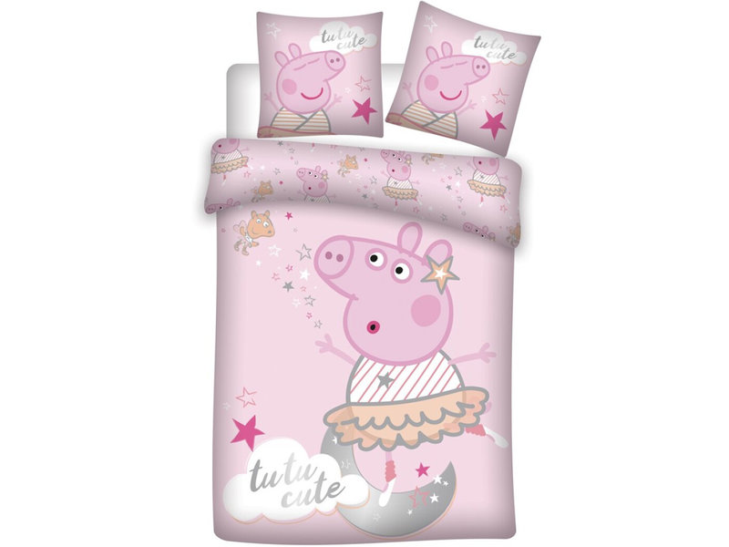 Peppa Pig Dekbedovertrek Tutu Cute - Eenpersoons - 140 x 200 cm - Polyester