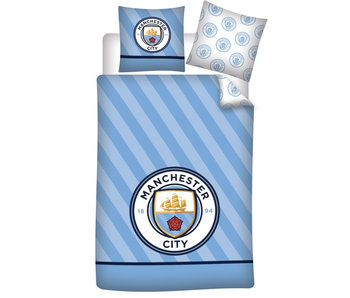 Manchester City Dekbedovertrek Stripes 140 x 200 cm Katoen