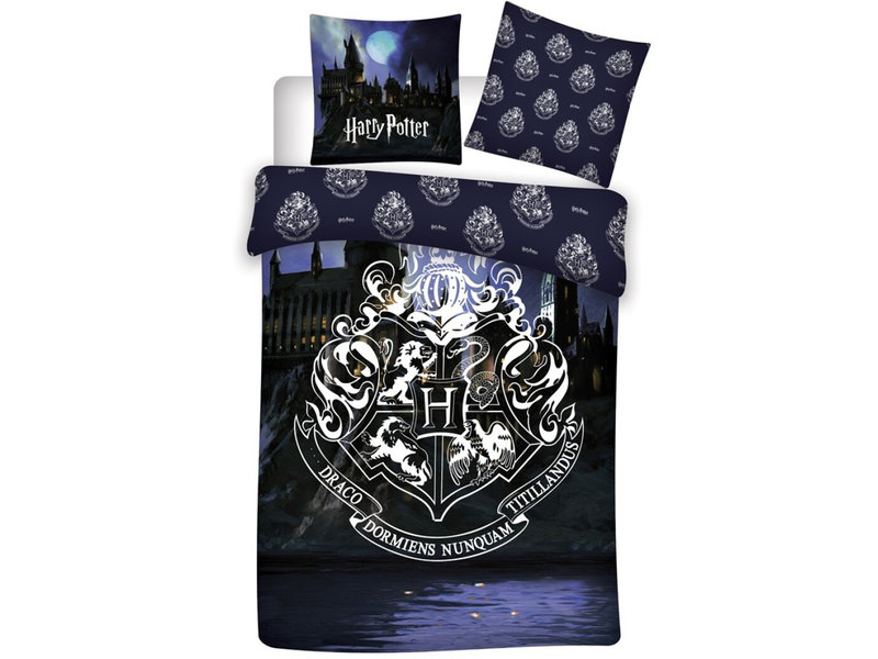 Harry Potter Dekbedovertrek Logo - Eenpersoons - 140 x 200 cm - Polyester