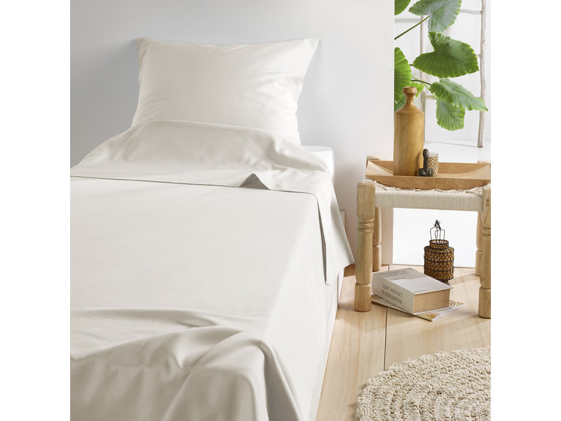 De Witte Lietaer Sheet set Olivia - Single - 180 x 280 cm - Beige - Satin cotton