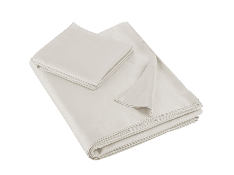 De Witte Lietaer Parure de draps Olivia - Simple - 180 x 280 cm - Beige - Satin de coton