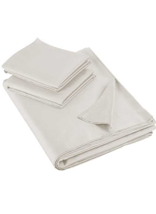 De Witte Lietaer Bettwäsche-Set doppelt Olivia Sand 280x280 + 2 60x70 Baumwollsatin