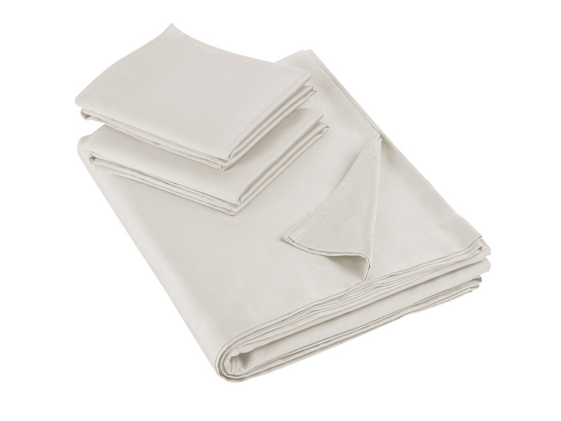 De Witte Lietaer Lakenset Olivia - Tweepersoons - 280 x 280 cm - Beige - Satijnkatoen