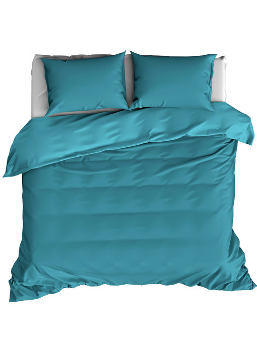 De Witte Lietaer Duvet cover Cotton Satin Olivia Emerald Green 200 x 200/220 cm