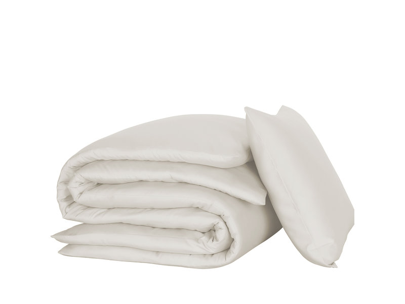 De Witte Lietaer Dekbedovertrek Katoen Satijn Olivia - Eenpersoons - 140 x 200/220 cm - Beige