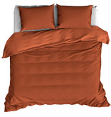 De Witte Lietaer Housse de couette Satin de Coton Olivia - Lits Jumeaux - 240 x 220 cm - Marron