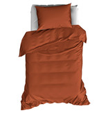 De Witte Lietaer Housse de couette Coton Satin Olivia - Simple - 140 x 200/220 cm - Marron