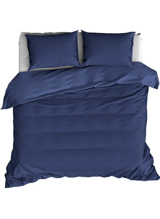 De Witte Lietaer Bettbezug Baumwollsatin Olivia Blue Indigo 240 x 220 cm