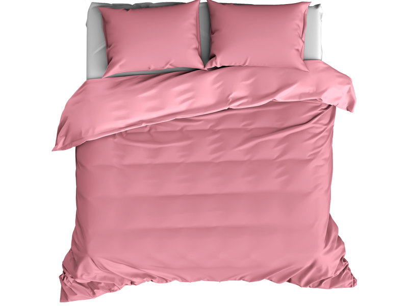 De Witte Lietaer Bettbezug Baumwollsatin Olivia - Hotelgröße - 260 x 240 cm - Rosa