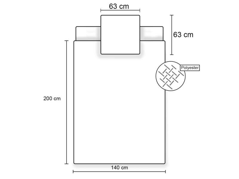 Bettbezug Be Queen - Single - 140 x 200 cm - Polyester