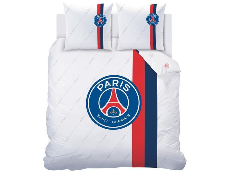 Paris Saint Germain Bettbezug Retro White - Lits Jumeax - 240 x 220 cm - Baumwolle