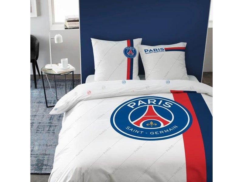 Paris Saint Germain Dekbedovertrek Retro White - Lits Jumeax - 240 x 220 cm - Katoen