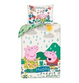 Peppa Pig Housse de couette Muddy - Simple - 140 x 200 cm - Coton