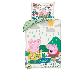 Peppa Pig Bettbezug Muddy 140 x 200 cm Baumwolle