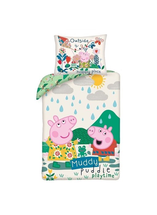 Peppa Pig Bettbezug Muddy 140 x 200 cm Baumwolle