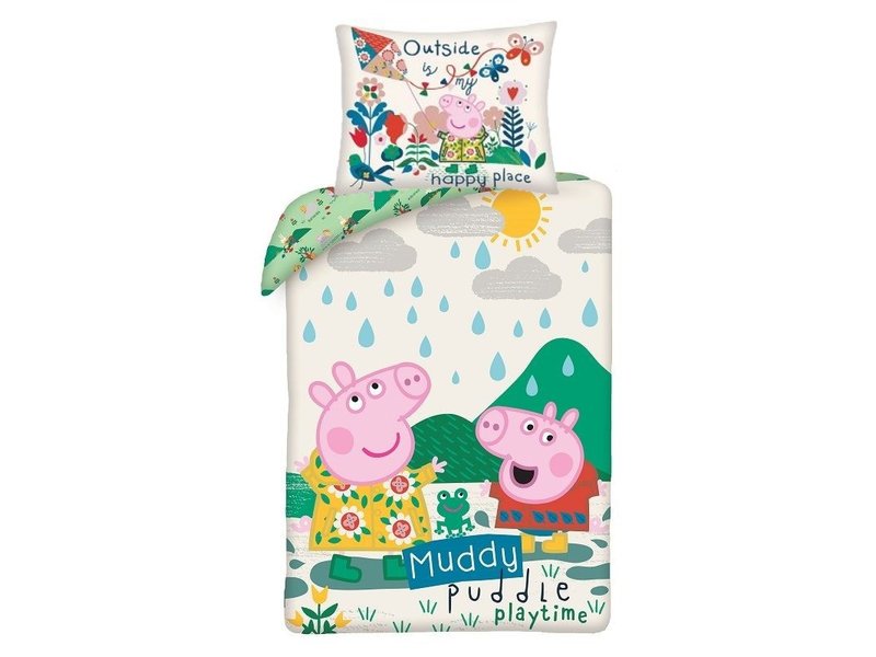 Peppa Pig Bettbezug Muddy - Single - 140 x 200 cm - Baumwolle