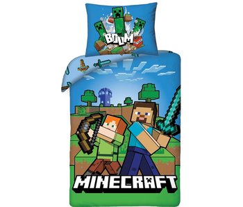 Minecraft Housse de couette Boom 140 x 200 cm Coton