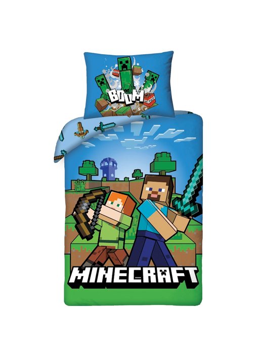 Minecraft Housse de couette Boom 140 x 200 cm Coton