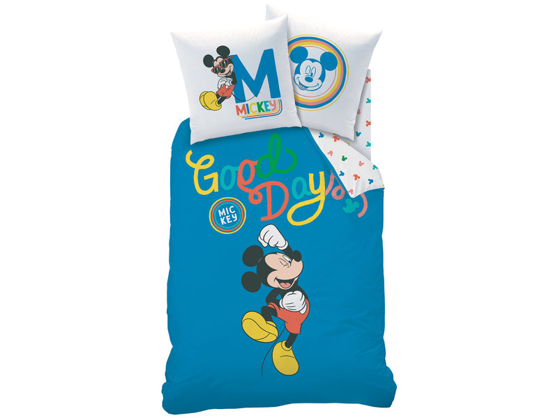 Disney Mickey Mouse Housse de couette Good Days - Simple - 140 x 200 cm - Coton