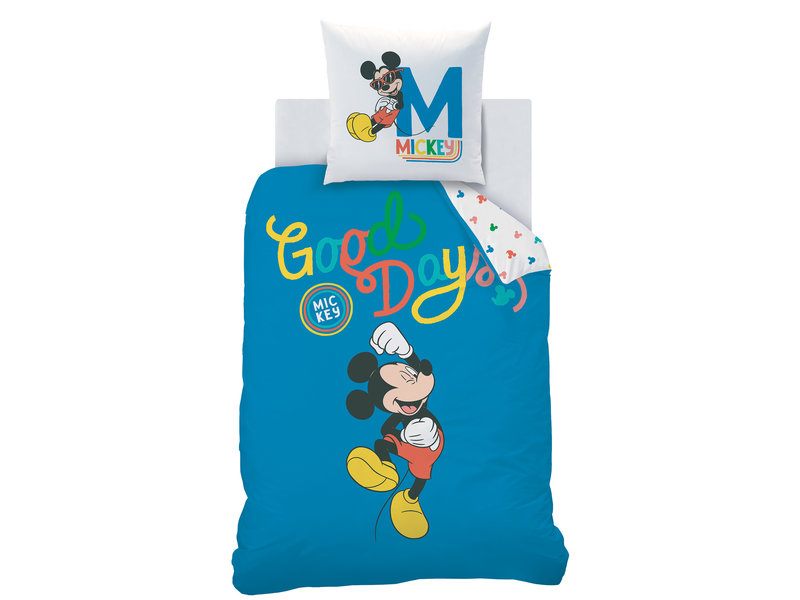 Disney Mickey Mouse Housse de couette Good Days - Simple - 140 x 200 cm - Coton