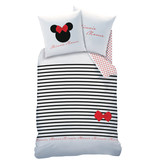 Disney Minnie Mouse Dekbedovertrek Stripes - Eenpersoons - 140  x 200 cm - Katoen