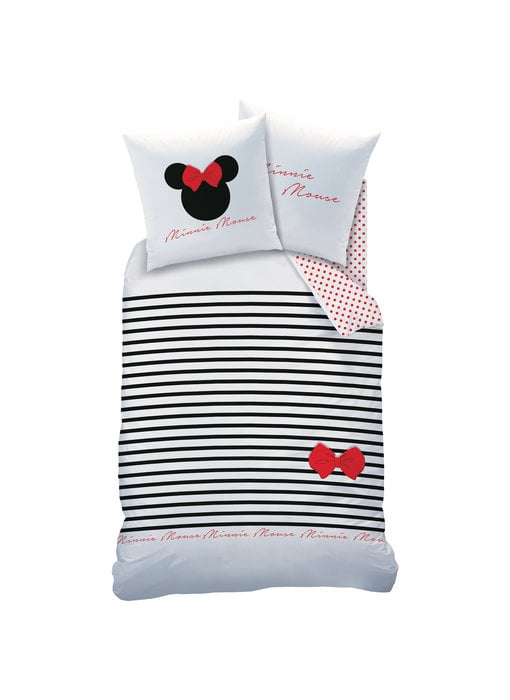 Disney Minnie Mouse Bettbezug Streifen 140 x 200 Baumwolle