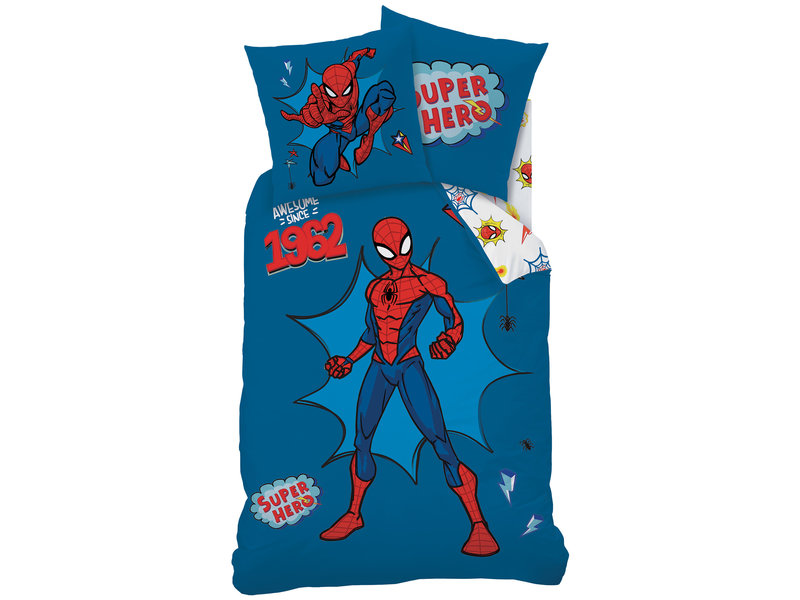 SpiderMan Dekbedovertrek Avengers - Eenpersoons - 140  x 200 cm - Katoen