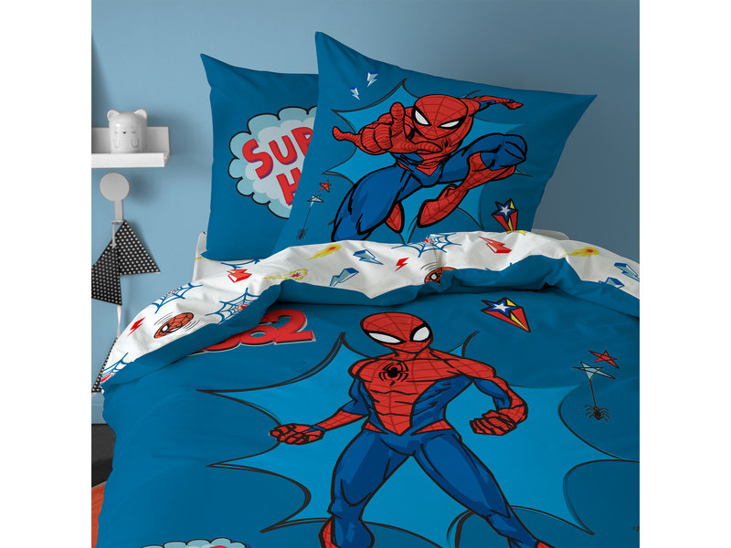 SpiderMan Dekbedovertrek Avengers - Eenpersoons - 140  x 200 cm - Katoen