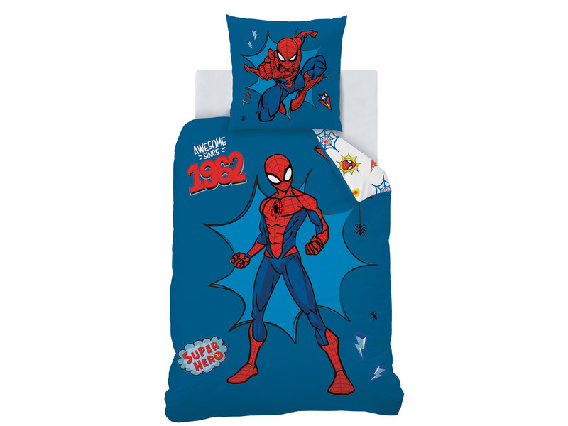 SpiderMan Dekbedovertrek Avengers - Eenpersoons - 140  x 200 cm - Katoen