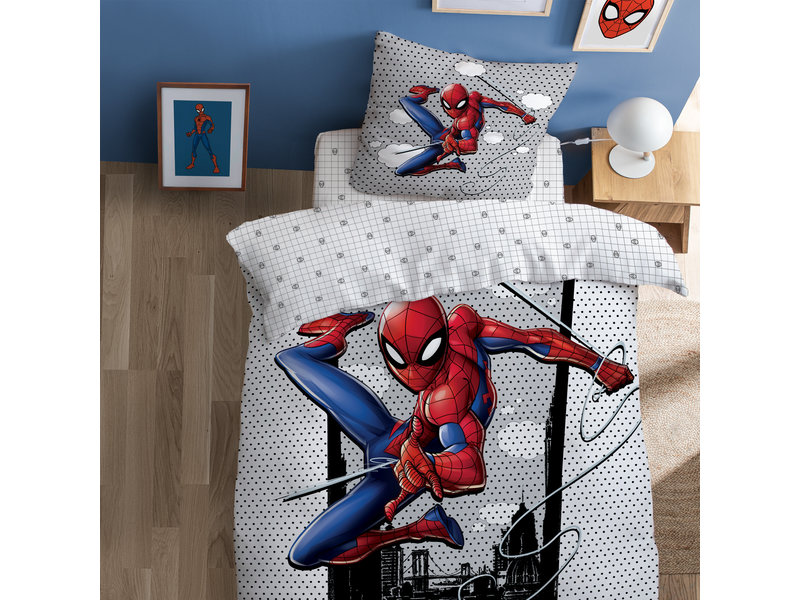 SpiderMan Dekbedovertrek Hero - Eenpersoons - 140  x 200 cm - Katoen
