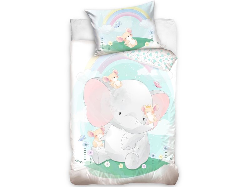 Animal Pictures BABY Bettbezug, Elefant - 100 x 135 cm - Baumwolle