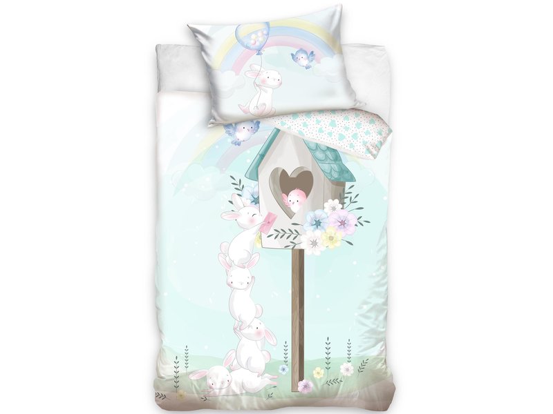 Animal Pictures BABY Duvet cover, Birdhouse - 100 x 135 cm - Cotton