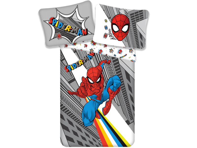 SpiderMan Dekbedovertrek Pop - Eenpersoons - 140 x 200 cm - Katoen