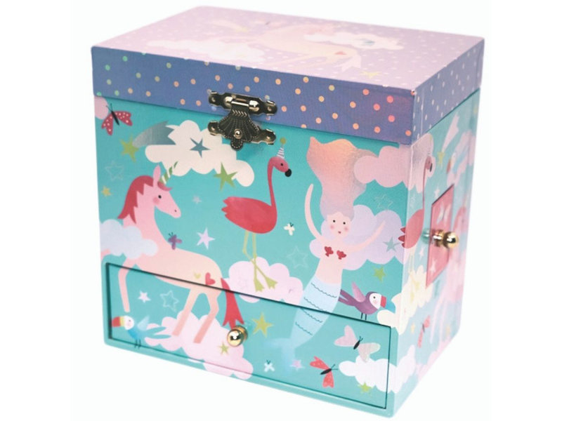 Floss & Rock Unicorn - Music/Jewelry box - 15 x 15 x 10 cm - Multi