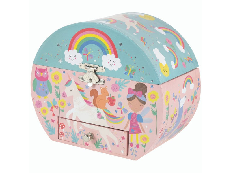 Floss & Rock Rainbow Fairy - Music/Jewelry box - 14 x 16.5 x 9 cm - Multi