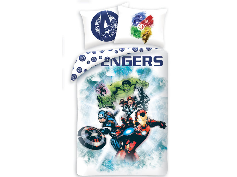 Marvel Avengers Dekbedovertrek Team - Eenpersoons - 140 x 200 cm - Katoen