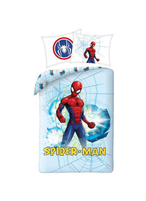 SpiderMan Bettbezug Web 140 x 200 cm + 70 x 90 cm Baumwolle