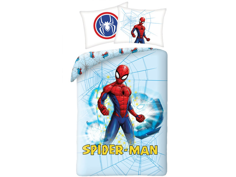 SpiderMan Bettbezug Web - Single - 140 x 200 cm - Baumwolle