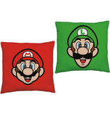 Super Mario Coussin Mario Luigi - 40 x 40 cm - Polyester