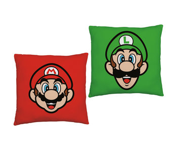 Super Mario Coussin Mario Luigi 40 x 40 cm