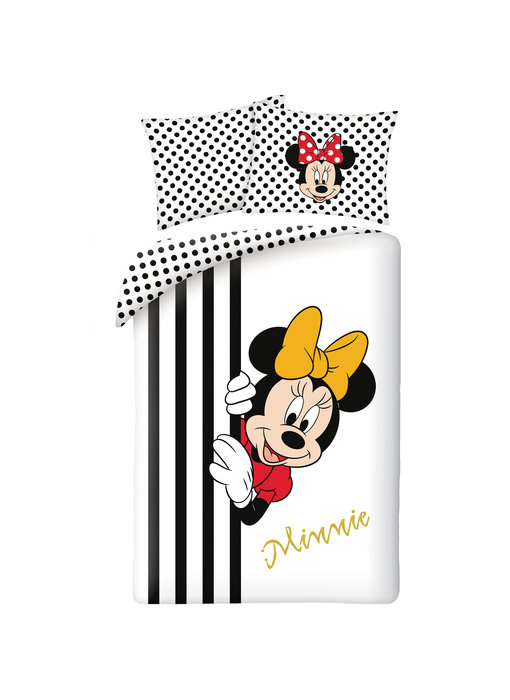 Disney Minnie Mouse Bettbezug Peekaboo 140 x 200 cm + 70 x 90 cm Baumwolle