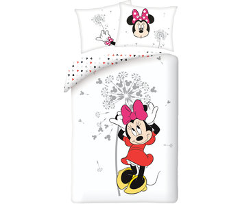 Disney Minnie Mouse Bettbezug Blume 140 x 200 cm + 70 x 90 cm Baumwolle