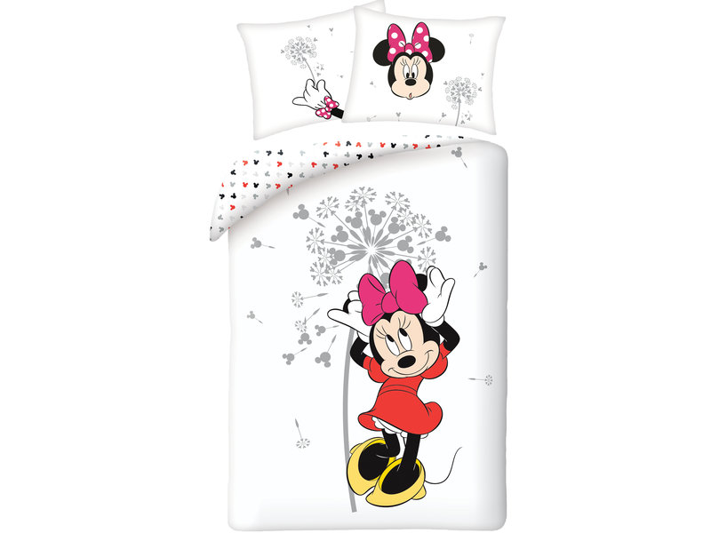 Disney Minnie Mouse Dekbedovertrek Flower - 140 x 200 + 70 x 90 cm - Katoen