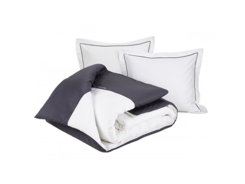 De Witte Lietaer Bettbezug Elegance Off White Ebony - Single - 140 x 200/220 cm - Baumwollsatin