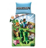 Minecraft Outside - Dekbedovertrek - Eenpersoons - 140 x 200 cm - Multi