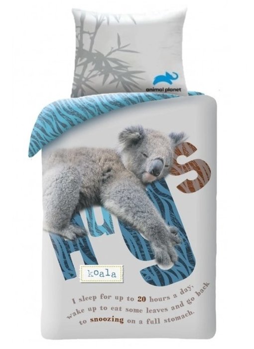 Animal Planet Housse de couette Koala 140 x 200 cm Coton