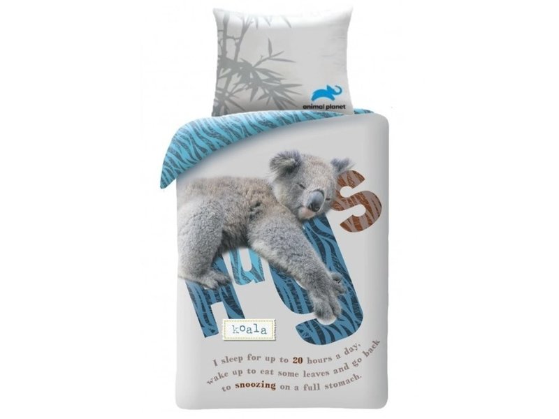 Animal Planet Bettbezug Koala - Single - 140 x 200 cm - Baumwolle