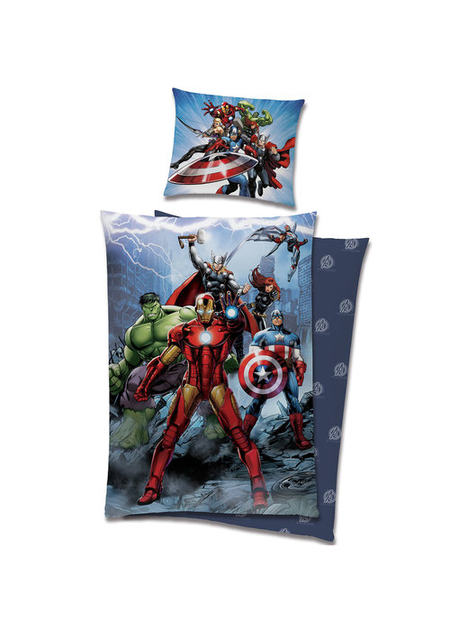 Marvel Avengers Dekbedovertrek Hero 140 x 200 cm 65 x 65 cm  Katoen