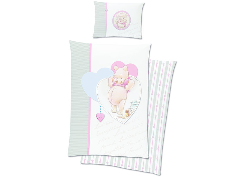 Disney Winnie the Pooh BABY Bettbezug, Love - 100 x 135 cm - Baumwolle