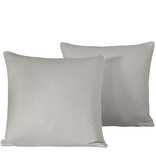 De Witte Lietaer Parure de taie d'oreiller déco Olivia Dove - 40 x 40 cm - Satin de coton